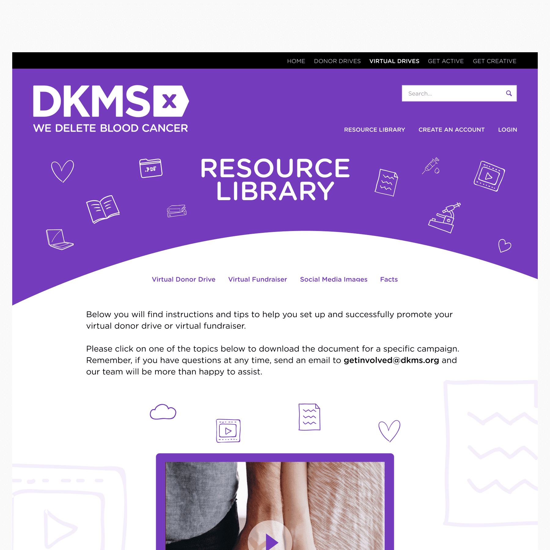 Resources library for DKMS website