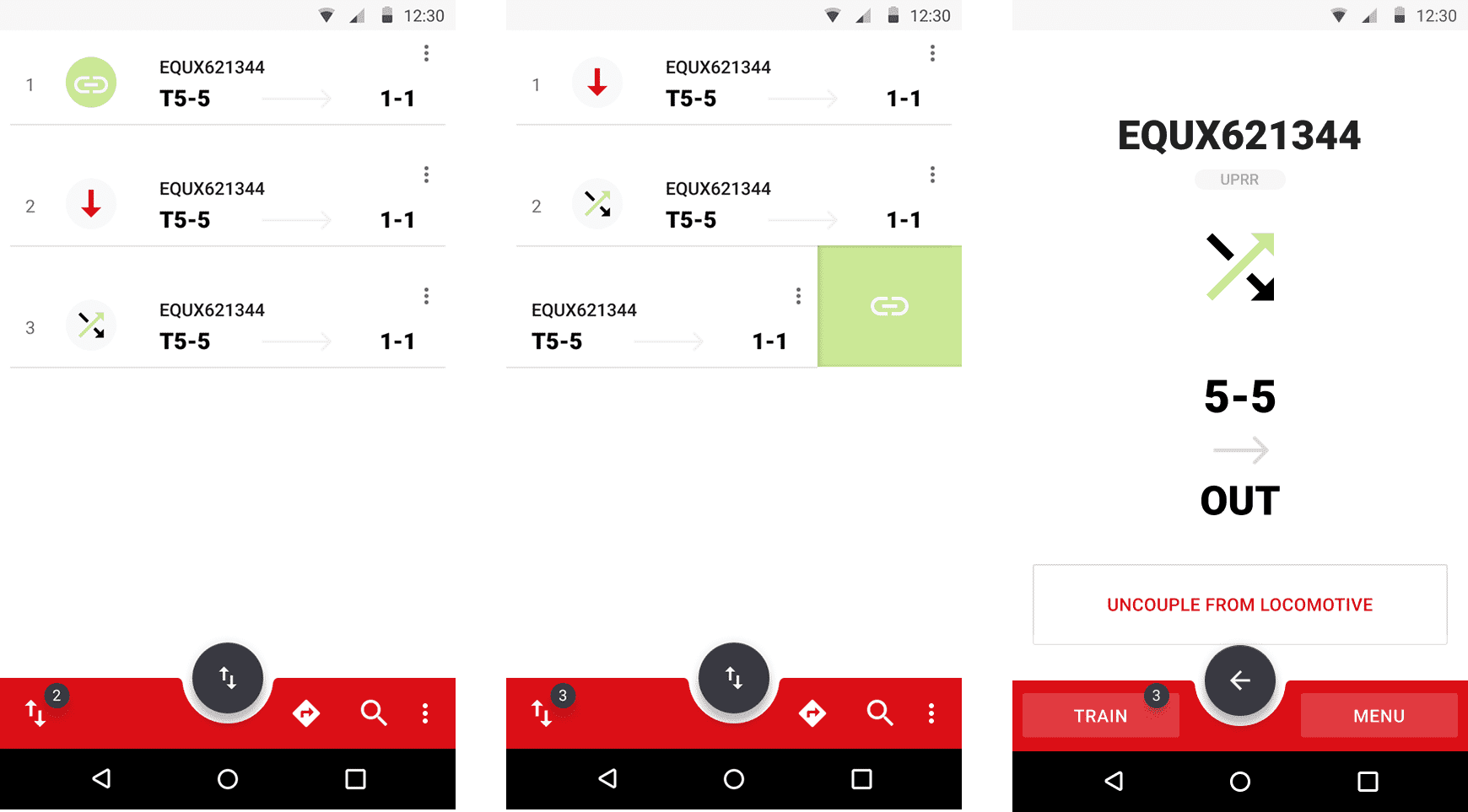 Current operations mobile app interface
